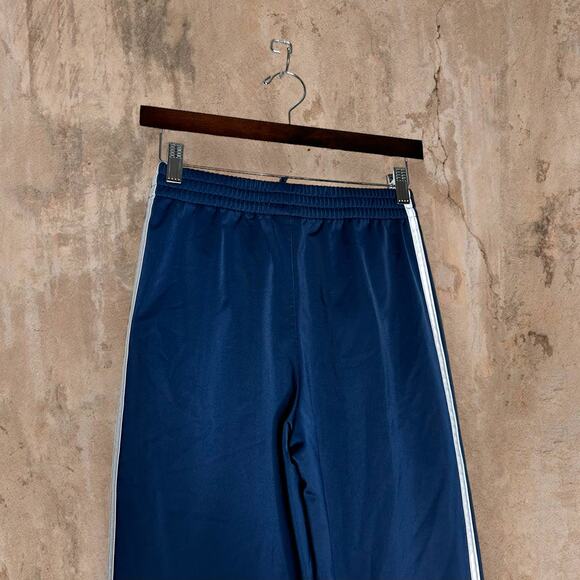 Adidas Sweatpants Navy Blue Polyester White 3 Stripes Youth Large - Picture 4 of 7